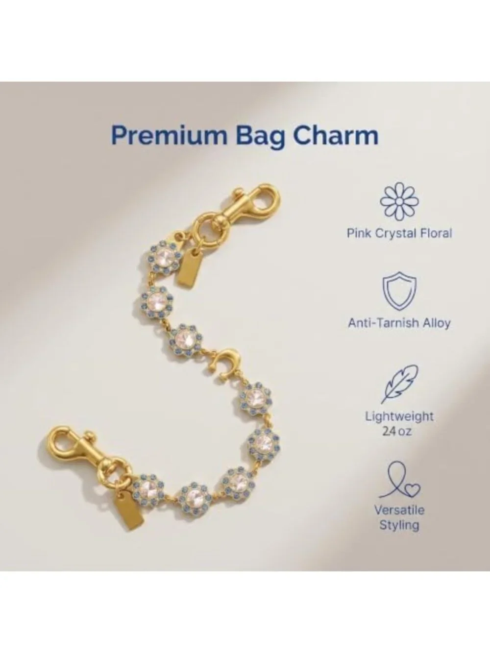 Stylish Bag Chain Charm for Handbags, Purse Extender, Wallet & Jeans Accessory
